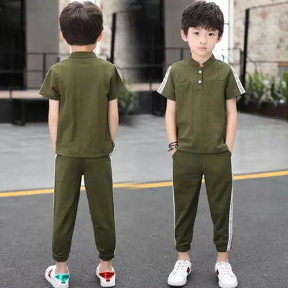 New Summer Boys Clothing Sets Children T-shirt Short Sleeve +Pants Set Two Pieces Set Kids Baby Boys Clothes 6 8 10 Years Old