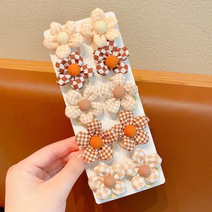 Baby Girl Cute Flower Hair Bands Kids Ponytail Holder Chilren Soft Scrunchies Elastic Rubber Girls