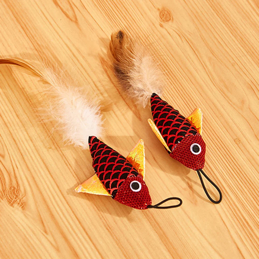 Retractable Cat Teaser Wand Toy Ultra-Long Refills Cat Feather Toys Catnip Fishing Rod Interactive Cat Toys for Indoor Cats