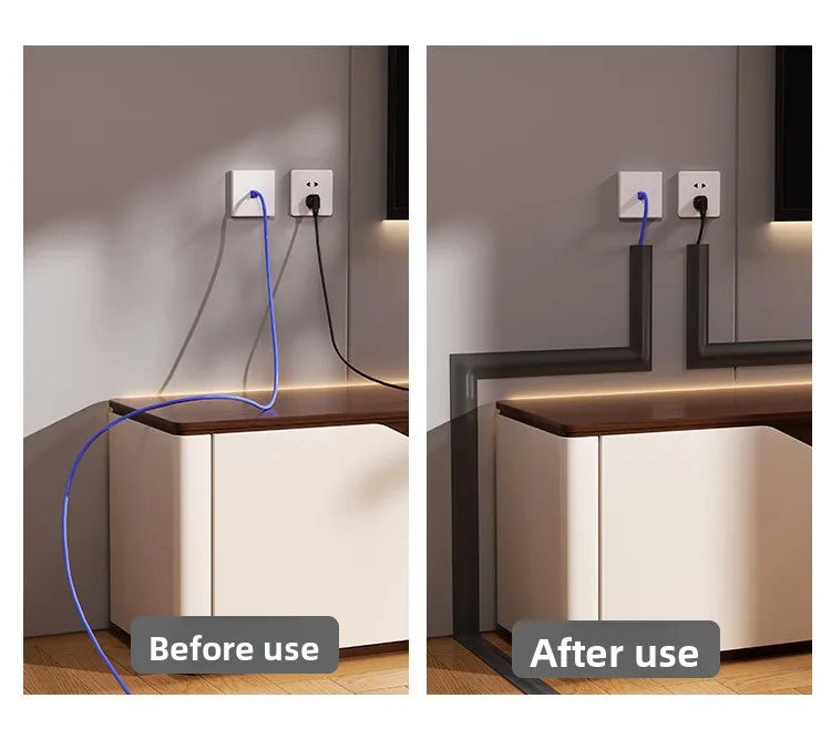 Invisible Soft Floor Wire Trough Anti Stepping Ground Mount Cable Organizer Home Office Decoration Open Management Wire Trough