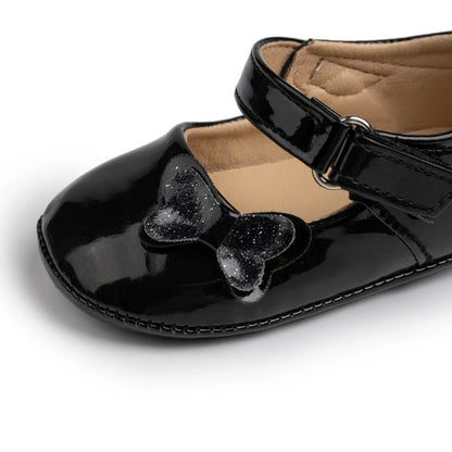 Baby Girl Shoes Newborn PU Leather Bowknot Dress Infants Shoes Rubber Non-Slip Toddler First Walker Baby Shoes Girls