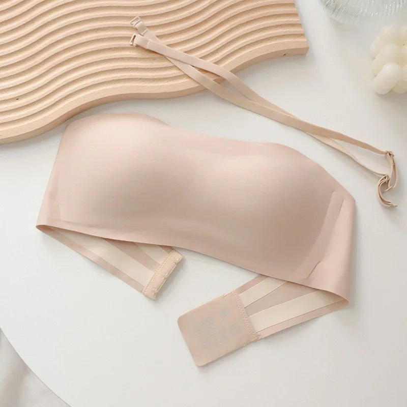 Women Sexy Strapless Bra Push Up Wireless Bras Tube Top Anti-Slip Seamless Invisible Bralette Without Straps Ladies Lingerie