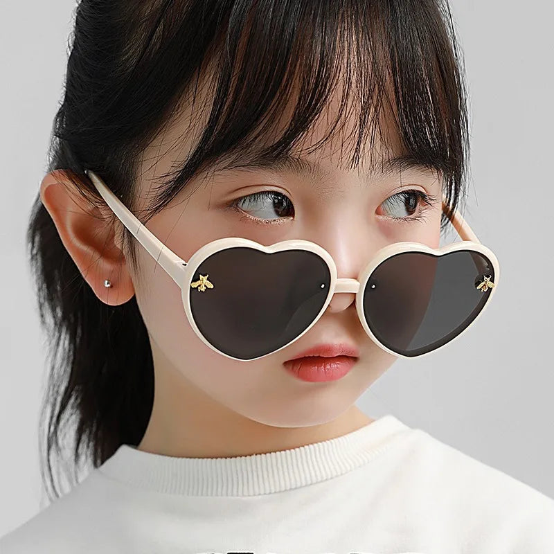 Children Sunglasses Heart-Shape Baby Gradient Sun Shade Cartoon Summer Girls Sunglasses Travel Beach Lovely Sunglasses