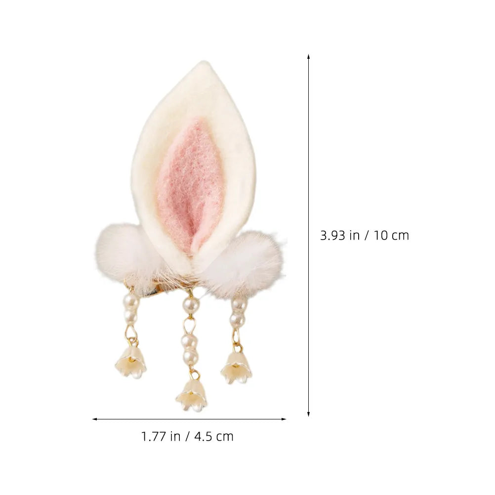 Rabbit Ear Hair Clips Cute Bunny Hairpins for Women Alligator Hair Clips Elegant Daily Party Wedding Photo Shoot