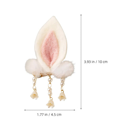 Rabbit Ear Hair Clips Cute Bunny Hairpins for Women Alligator Hair Clips Elegant Daily Party Wedding Photo Shoot