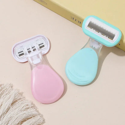 Safe Soap Head Shaver Colorful Shell Design for Summer Underarm Bikini Trimming Women's Private Area Hair Remover