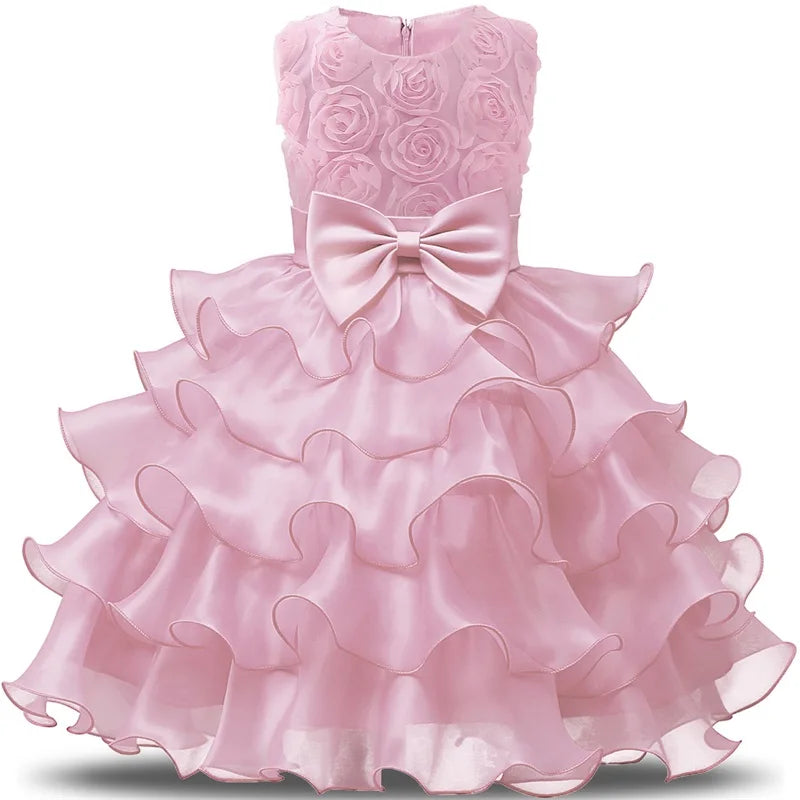 Flower Girl Dress For Wedding Baby Girl  Birthday Outfits Children's Girls First Communion Dresses Girl Kids Party Wear