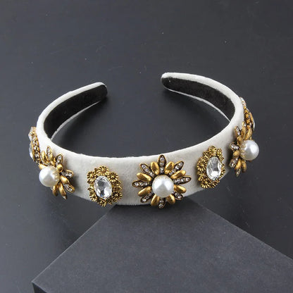 Gorgeous Personality Rhinestone Headwear Fashion Hairband Luxury Baroque Rhinestone Headband Wedding Ladies Bridal Hair