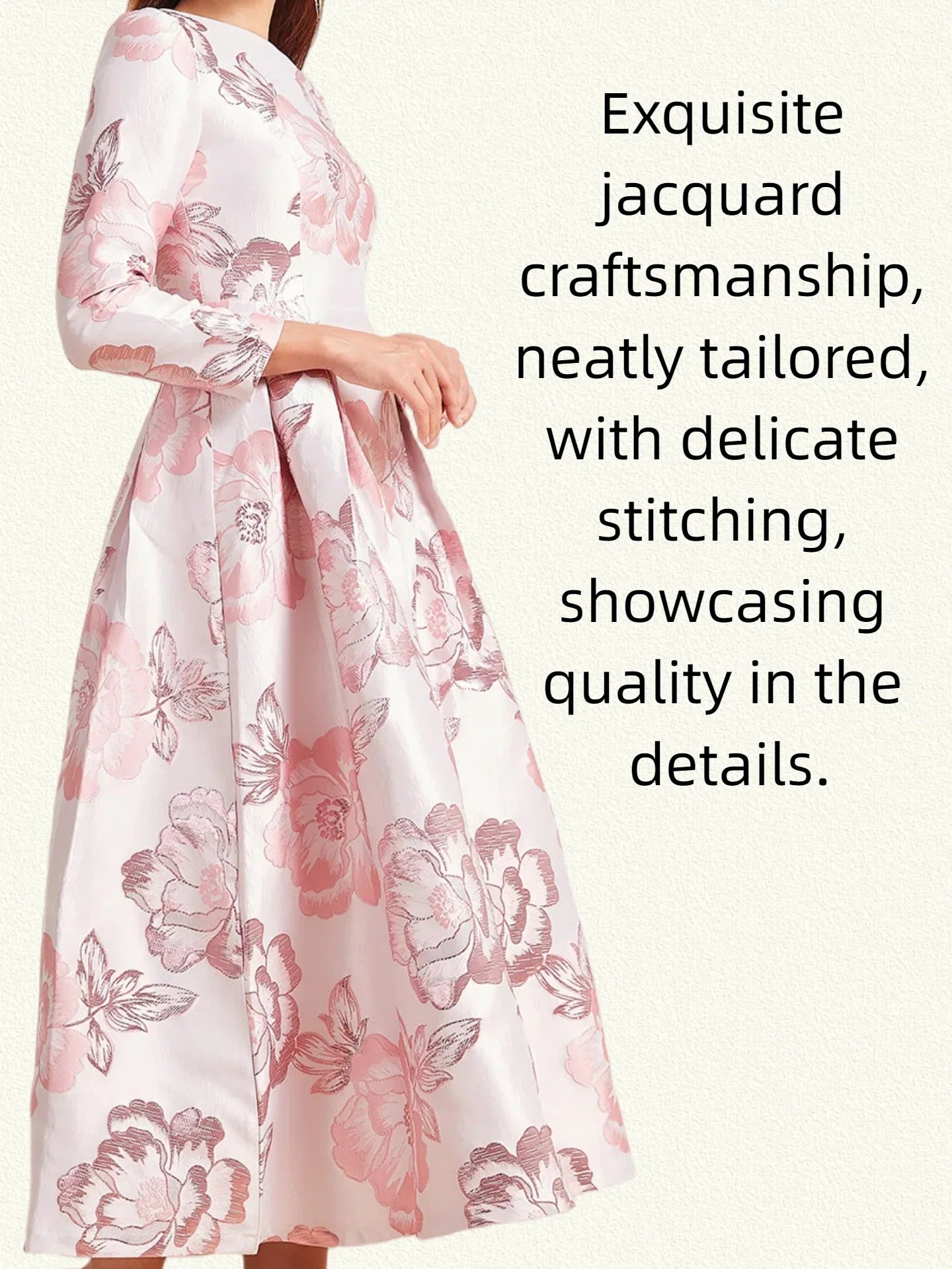 Autumn-Winter New Luxury Elegant Pink Party Banquet Evening Gown for Wedding Guest Dresses