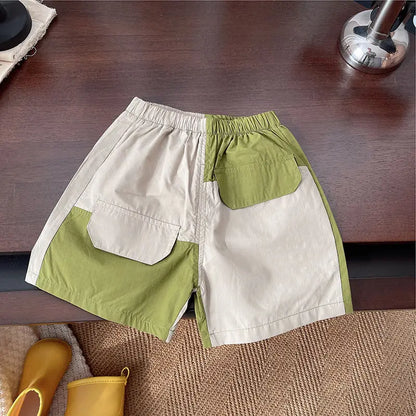 Summer Children Clothes Boys Girls Short-sleeved Striped T-shirt +Shorts 2Pcs Set Babies Fashion Round Neck Outfits Kids Suits