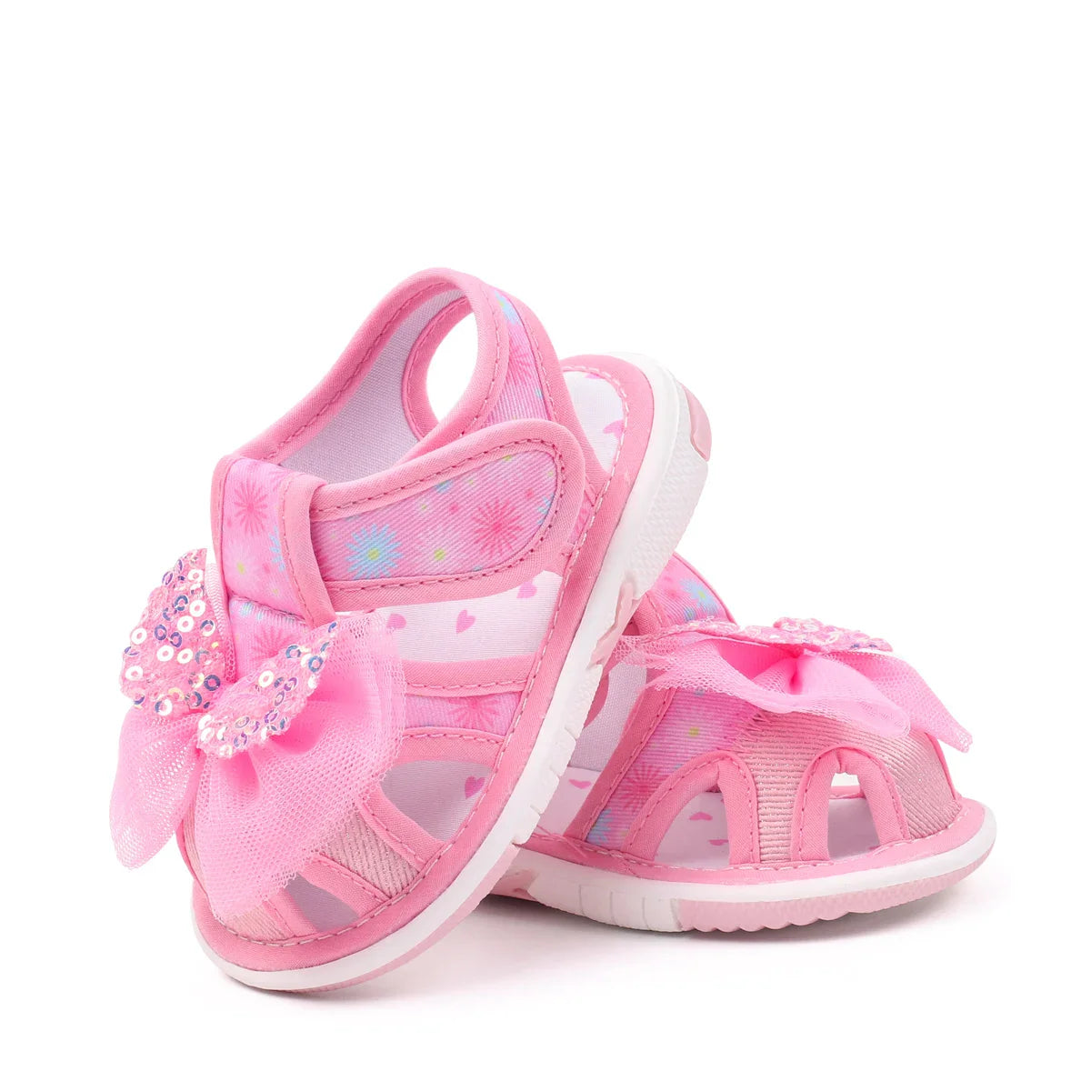 Baby Girls Baby Girls First Walking Indoor Outdoor Toddler Shoes With Squeaky Beautiful Design And Soft TPR Sole