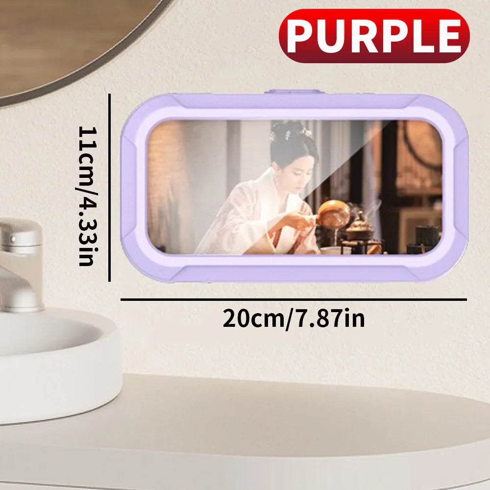 Waterproof phone storage box, can be rotated for appeal, and can be used for both showering and watching TV shows
