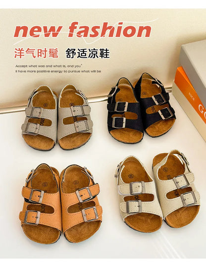 Boys Girls Summer Outdoor Soft Sole Anti Slip Kids Shoes Toddler Casual Open Toe Flat Sandals сандали