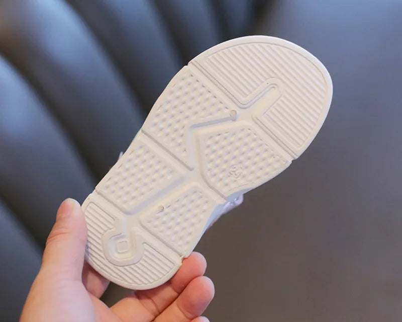 Sandalias Princess Sandals Summer New Cartoon Girl Shoe Soft Sole Baby Sandals Fashion Beach Shoe Flat Sandals Kid Shoe