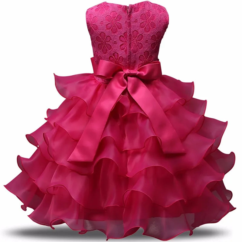 Flower Girl Dress For Wedding Baby Girl  Birthday Outfits Children's Girls First Communion Dresses Girl Kids Party Wear