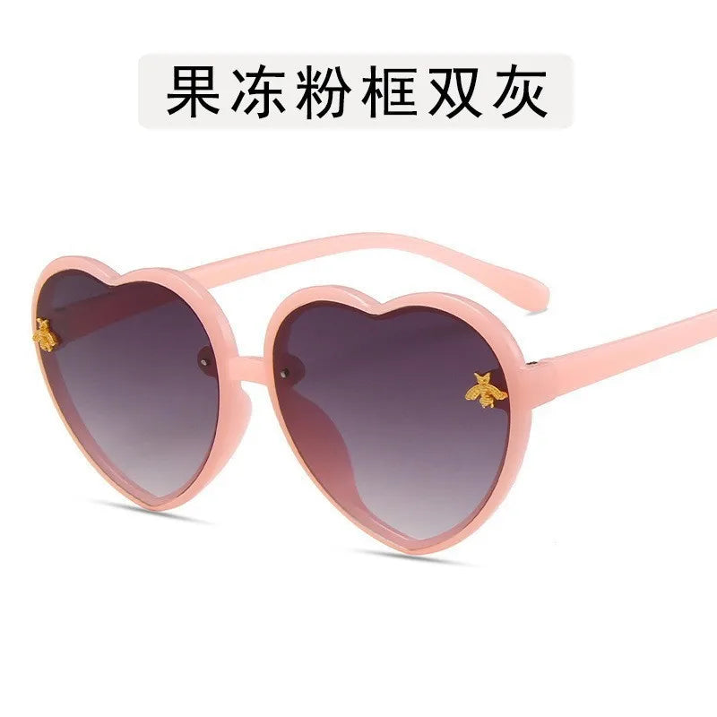 Children Sunglasses Heart-Shape Baby Gradient Sun Shade Cartoon Summer Girls Sunglasses Travel Beach Lovely Sunglasses