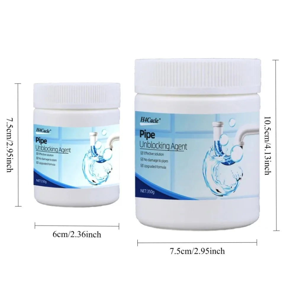 Anti-Clog Drain Pipe Cleaner Fast-Acting Hair & Grease Dissolver Safe for Pipes Kitchen Bathroom Septic, Toilet Bowl Cleaner