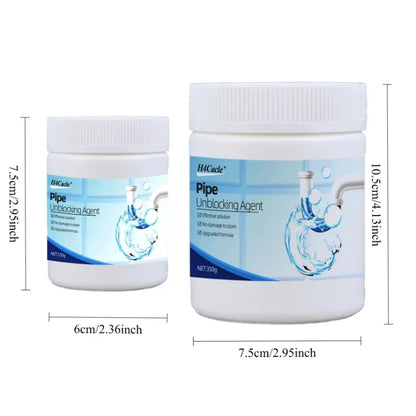 Anti-Clog Drain Pipe Cleaner Fast-Acting Hair & Grease Dissolver Safe for Pipes Kitchen Bathroom Septic, Toilet Bowl Cleaner
