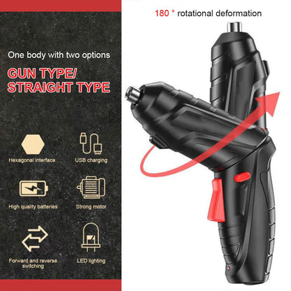 Electric Screwdriver Battery Rechargeable Cordless Screwdriver Powerful Impact Wireless Screwdriver Set Mini Drill Power Tools