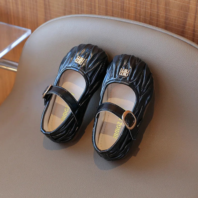 New Style Small Girls' Fashion Versatile Medium and Large Children's Soft Bottom Princess Shoes