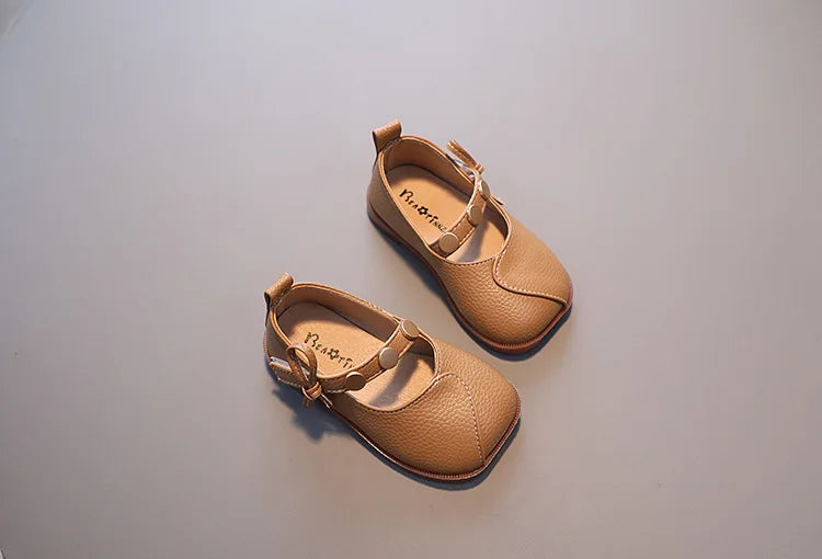 Autumn New Kids Leather Shoes Simple Girl Casual Shoe Comfort Child Performance Shoes