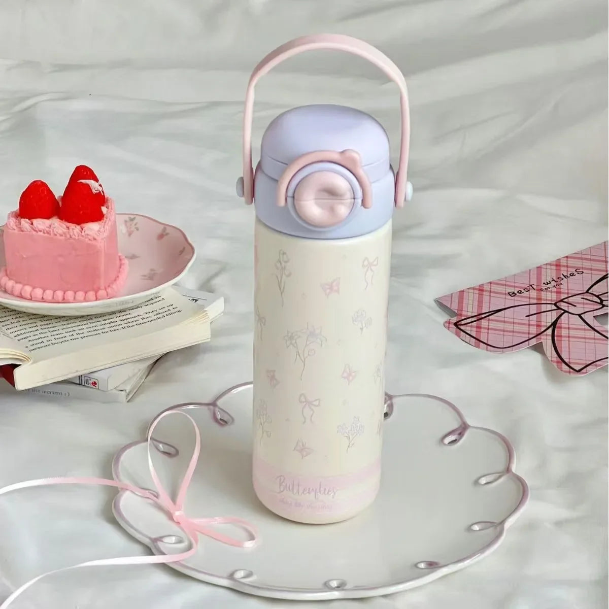 Bouncing Thermos Bottle 316 Food Grade Student Water Cup Portable New Product for Girls Anti Drop Cup As A Souvenir