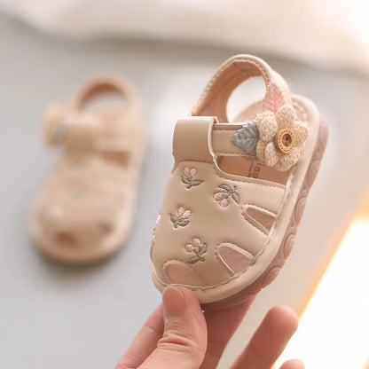 Baby Boys Girls Sandals Summer Baby Wedding Dress Flat Shoes Newborn Crib Shoes First Walkers Prewalkers Shoes