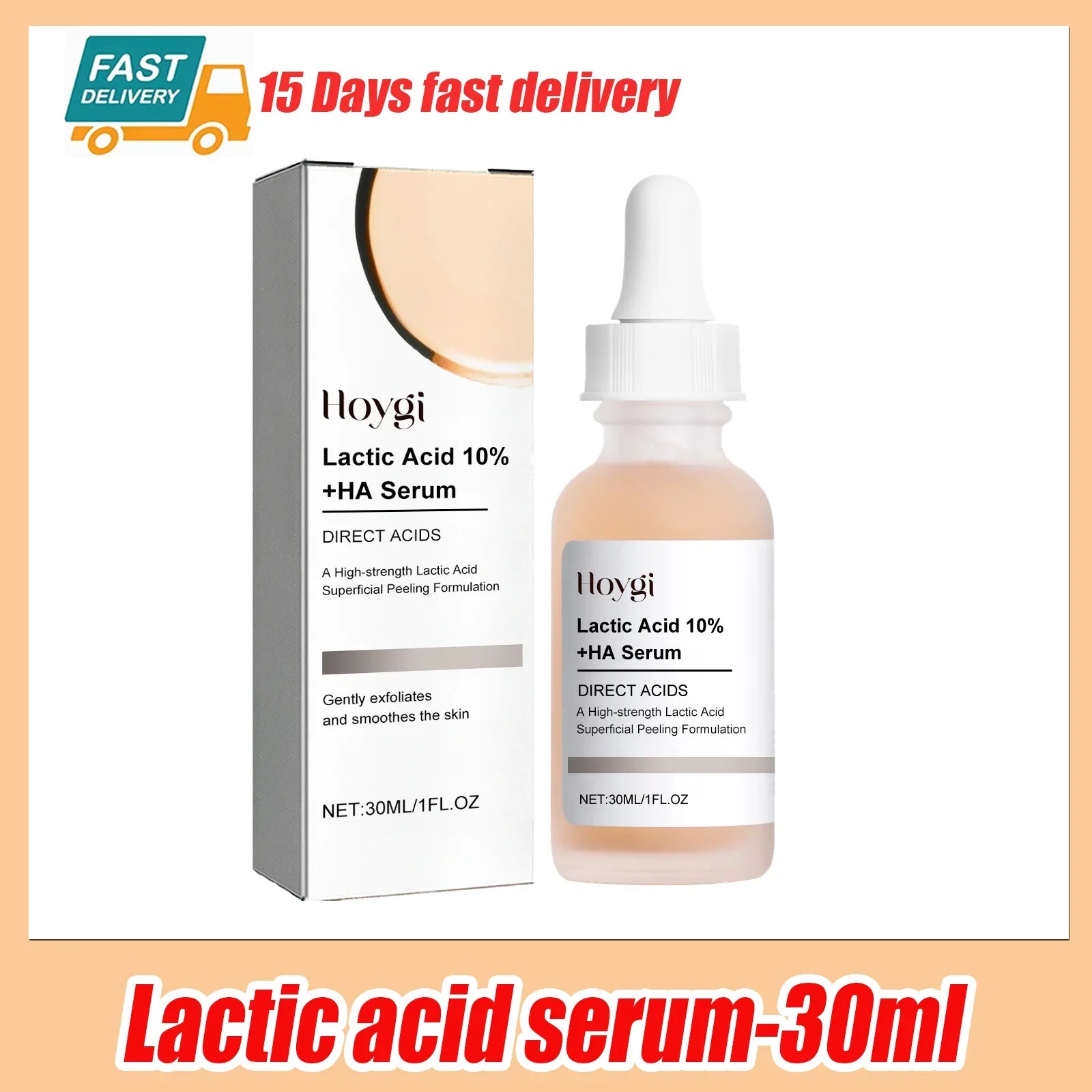 Lactic Acid Shrink Pores Serum Fast Large Pores Removal Firming Skin Essence Firming Smoothing Nourishing Repair Face Skin Care