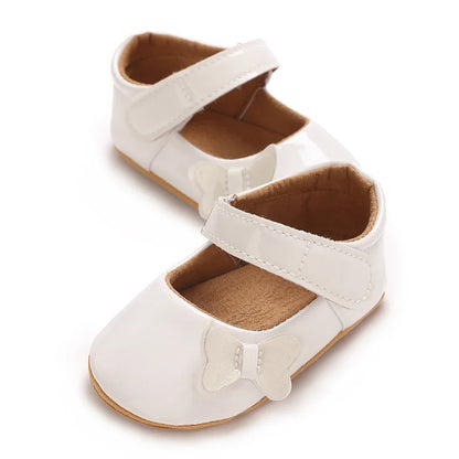 Spring and Autumn Bow Mary Jane Princess Shoes  Baby Girl Rubber Bottom Anti slip Sneaker