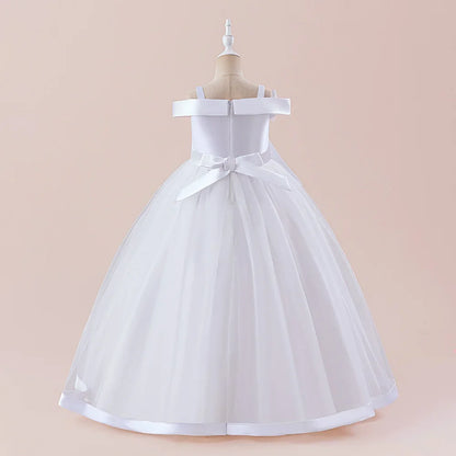 Fashion Bridesmaids Party Girls Dresses Elegant Flower Wedding Princess Dress for Girl Birthday Evening Prom Christmas Costumes