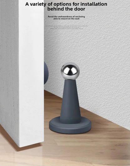 No-drill door stopper for room bedroom door fixed wall protection anti-collision household silicone strong suction floor stopper