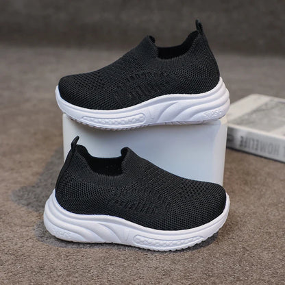 Lightweight Boys Girls Casual Shoes Breathable Slip on Kids Casual Sneakers Anti-slip Toddler Flats Outdoor Walking Shoes