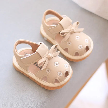 Baby Boys Girls Sandals Summer Baby Wedding Dress Flat Shoes Newborn Crib Shoes First Walkers Prewalkers Shoes
