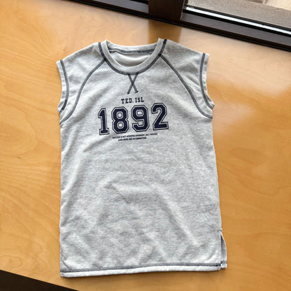 Summer New Children Short Sleeve Clothes Set Boys Letter Print T Shirts 2pcs Suit Girls Vest Dress Kids Brother Sisters Set
