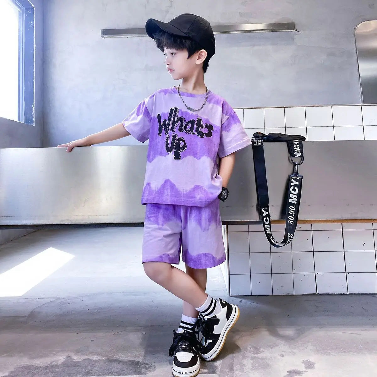 Teenage Boy Set kid clothing Suit Cotton Summer Outing Clothes Top Shorts 2PCS Clothing for Children's