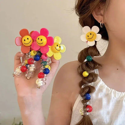 Spring Summer Sweet Hairstring Hair Sunflower Bubble Braid Braiding Artifact Tycho Candy Color Phone Line Hairband Для Волос