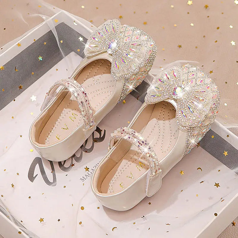 Fashion Girls' Leather Shoes Simple Child Shoe Soft Soled Girls Casual Shoes Anti Slip Kids Leather Shoe