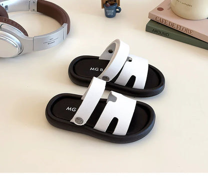 Fashion Spring Child Sandal Summer New Shoe Boy Girl Slippers Soft Bottom Non-slip Kid Shoes Baby Velcro Beach Sandal Slippers