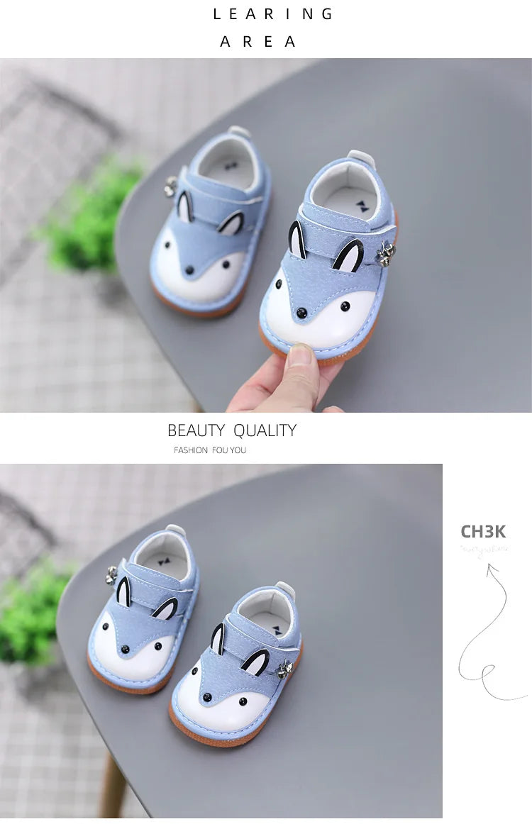 Kawaii Casual Shoe Childrens Shoes Squeaky Baby Shoes Soft Sole Infant Walking Shoes for Boys Girls 1 2 3 Years Old Breathable