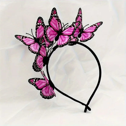 Butterfly Headband Halloween Cosplay Bohemian Wedding Headpiece Photo Props