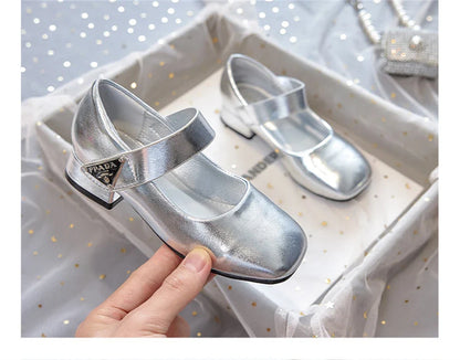 Designer Luxury Children's Elegant Party Leather Shoes Pageant Girls High Heels Wedding Bridesmaids Gala Formal Occasion Shoe