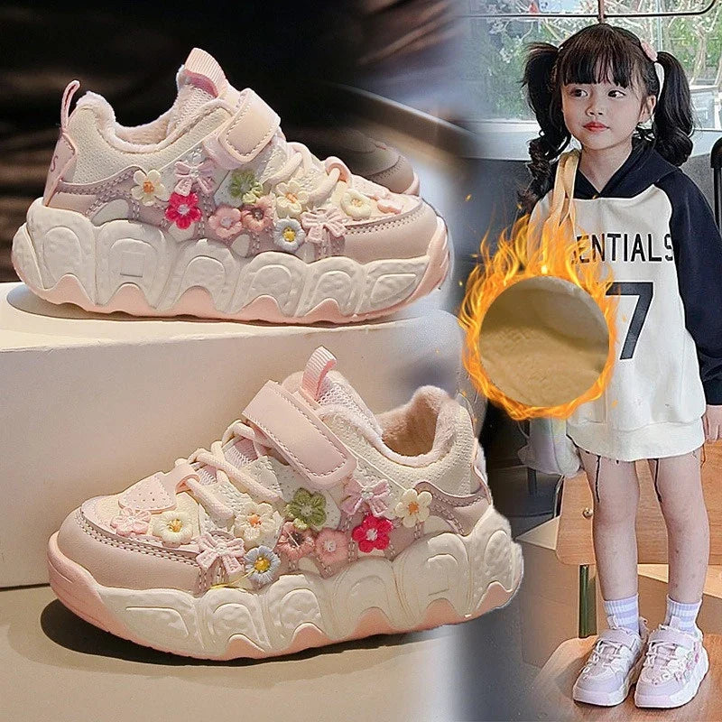 Sneakers, Winter Plush Lined Chunky Shoes, Soft Sole Platform Running Shoes for All Match Outfits