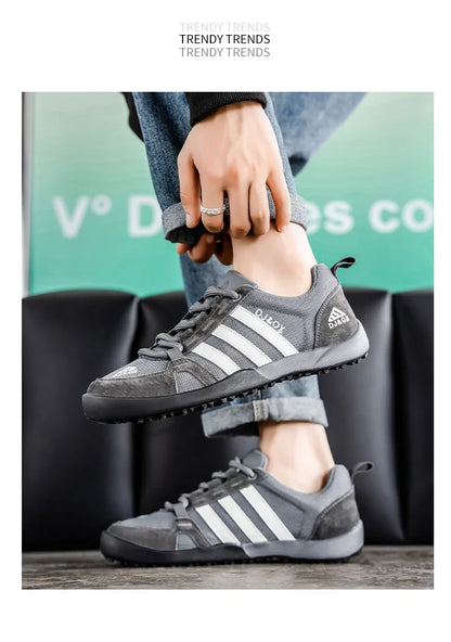 Men's Shoes Fashion Versatile Breathable Board Shoes Thick soled Trendy Casual Shoes  (Available)