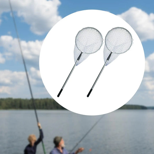 Fish Landing Net Long Handle Fish Releasing Net for Freshwater Men Women