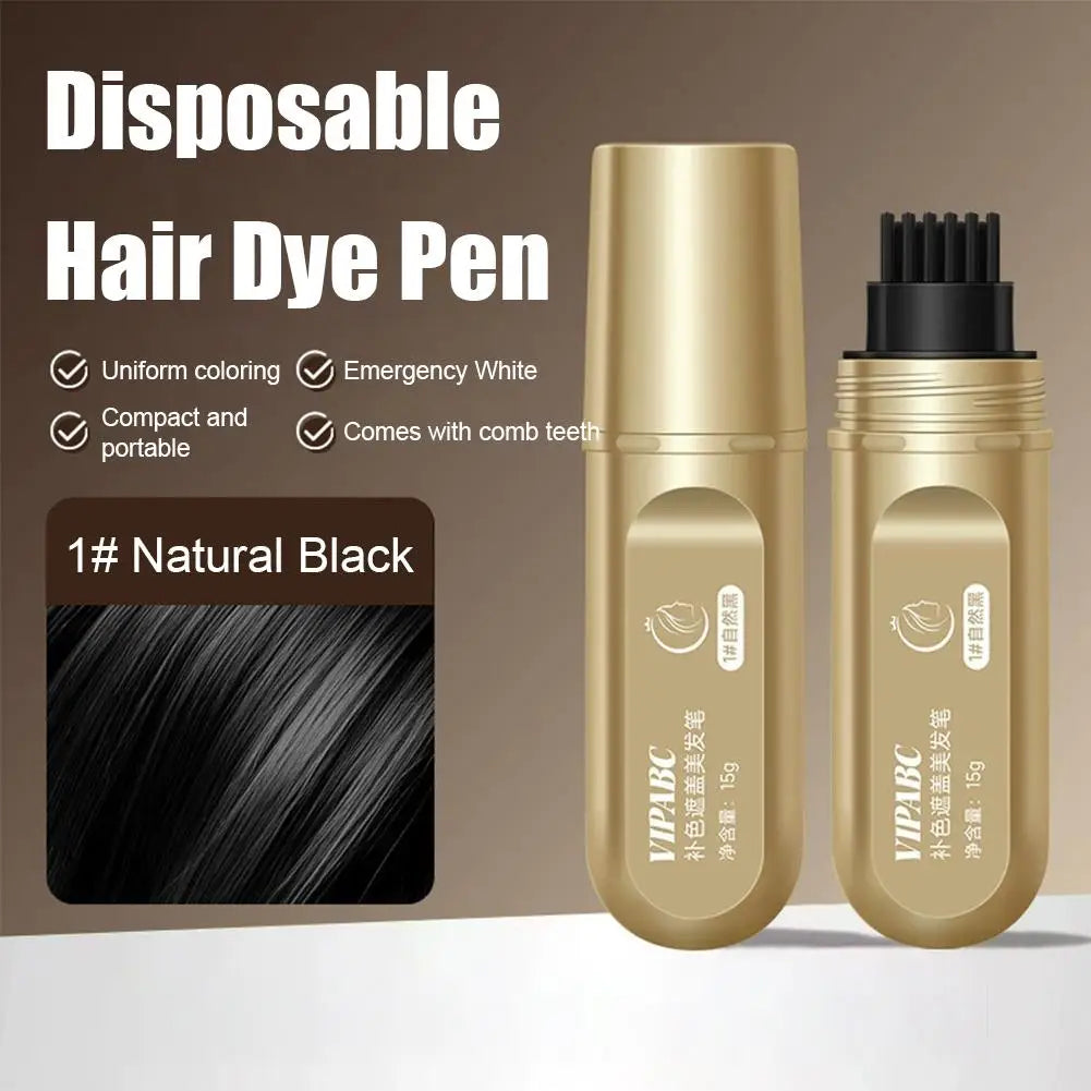 White Hair Covering Pen, Hair Root Touch Up Stick, Gray Hair Concealer, Water-Resistant Quick-Dry, Hair Color Makeup Lasting