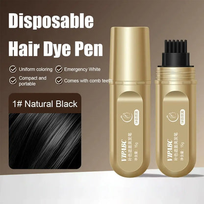 White Hair Covering Pen, Hair Root Touch Up Stick, Gray Hair Concealer, Water-Resistant Quick-Dry, Hair Color Makeup Lasting