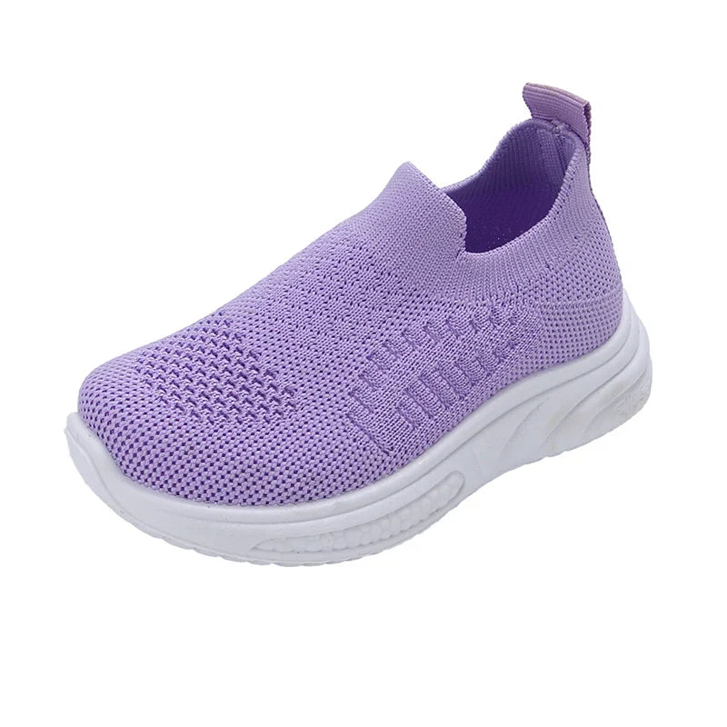 Lightweight Boys Girls Casual Shoes Breathable Slip on Kids Casual Sneakers Anti-slip Toddler Flats Outdoor Walking Shoes