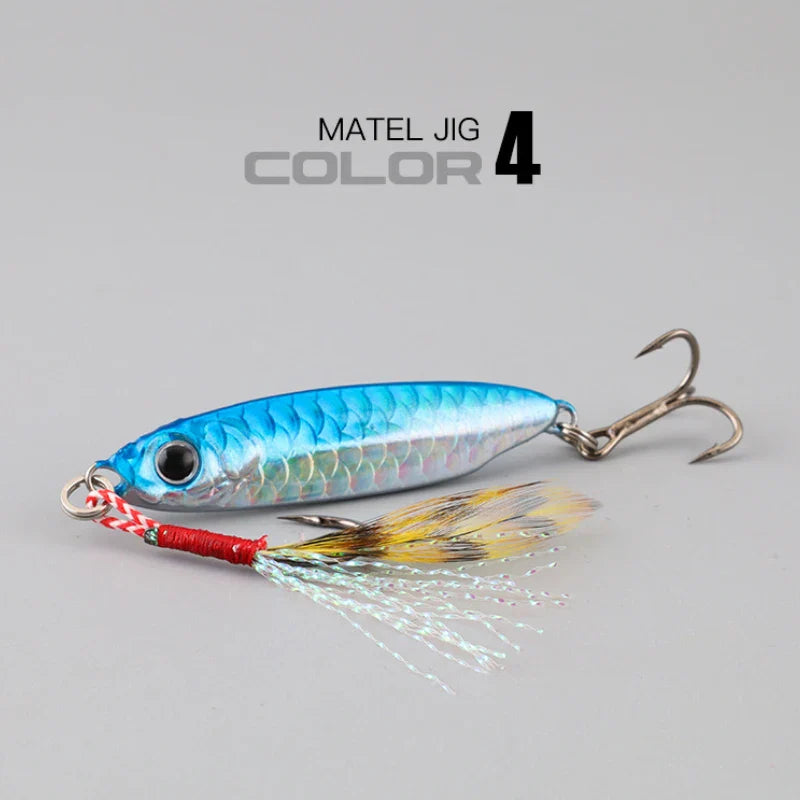 Metal Artificial Bait Jig 7g 10g 15g 20g 25g 30g Shore Casting Jigging lure Shore Casting Saltwater Fishing lure Bit