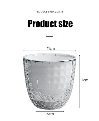 Self Watering Flowerpot Automatic Water Absorbing Flowerpot Transparent Double Layer Plastic Succulent Plant Pot Decorative Pot
