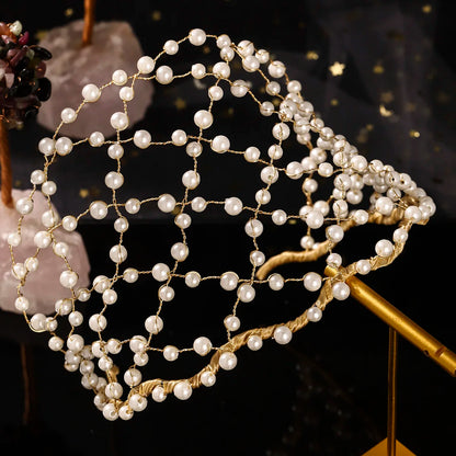 Elegant Handmade Weaving Tiara Hair Accessories Banquet Headpieces Exquisite Bridesmaid Gifts